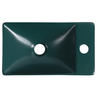 MARGITHA keramické umývátko 38x22cm, otvor pro baterii vpravo, petrolejová