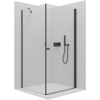 CERANO Sprchový kout Antelo L/P černá mat, transparent sklo 90x70 křídlový
