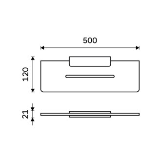 Nimco Polica IXI, 50 cm MAC X450-90