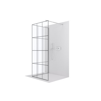 CERANO Sprchová zástěna Walk-in Onyx Corner Round L/P chrom, industriální sklo 110x200