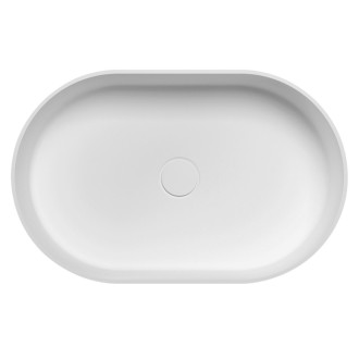 THIN umyvadlo na desku, Rockstone, 55x35cm, bílá mat