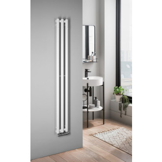 PILON otopné těleso 196x1800mm, se třemi háčky pro ručník, bílá mat