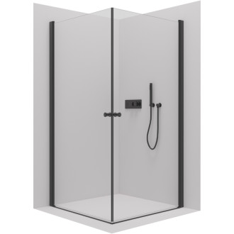 CERANO Sprchový kout Antelo Duo L/P černá mat, transparent sklo 70x70 křídlový