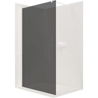 CERANO Sprchová zástěna Walk-in Onyx L/P  bílá matná, grafitové sklo 160x200