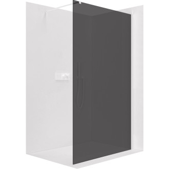 CERANO Sprchová zástěna Walk-in Onyx L/P  bílá matná, grafitové sklo 160x200
