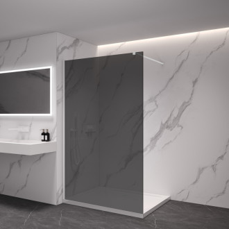 CERANO Sprchová zástěna Walk-in Onyx L/P  bílá matná, grafitové sklo 160x200