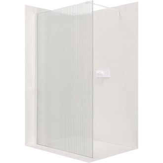 CERANO Sprchová zástěna Walk-in Onyx L/P  bílá matná, rýhované sklo 90x200