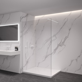 CERANO Sprchová zástěna Walk-in Onyx L/P  bílá matná, transparent sklo 160x200