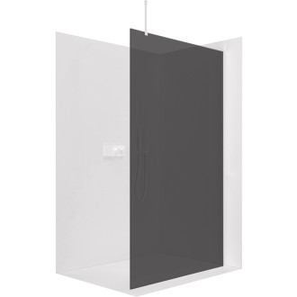CERANO Sprchová zástěna Walk-in Onyx Top L/P bílá matná, grafitové sklo 130x200