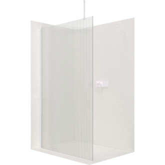 CERANO Sprchová zástěna Walk-in Onyx Top L/P bílá matná, rýhované sklo 70x200