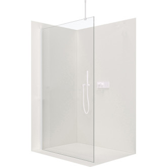 CERANO Sprchová zástěna Walk-in Onyx Top L/P bílá matná, transparent sklo 120x200