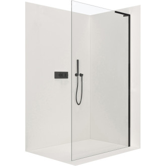 CERANO Sprchová zástena Walk-in Onyx Ľ/P L-pravá čierna mat, transparent sklo 110x200