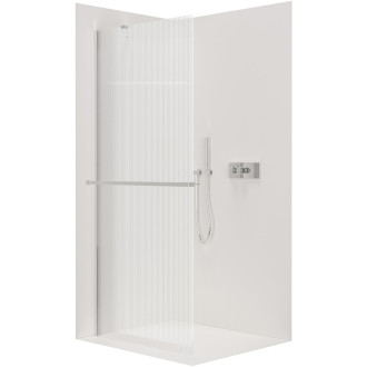 CERANO Sprchová zástěna Walk-in Onyx Y L/P +držák chrom, rýhované sklo 110x200