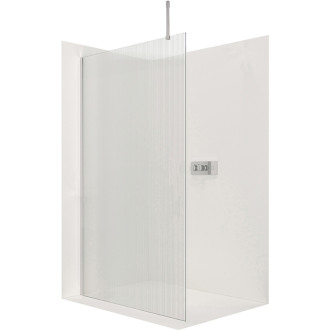 CERANO Sprchová zástěna Walk-in Onyx Top Cube L/P  chrom, rýhované sklo 110x200
