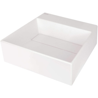 Deante Correo umyvadlo s krytem granitové, alabastr, 400x400 mm CQR_AU4M