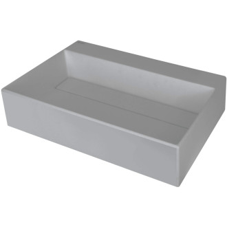 Deante Correo umyvadlo s krytem granitové, šedý metalický, 600x400 mm CQR_SU6M