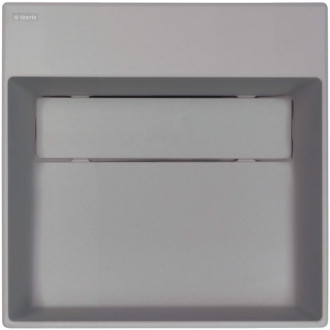 Deante Correo umývadlo s krytom granitové, šedý metalický, 400x400 mm CQR_SU4M