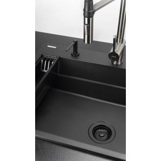 Deante Magnetic dřez černý, set košíku a odkapávače, 2 prvky ZZMKN22K