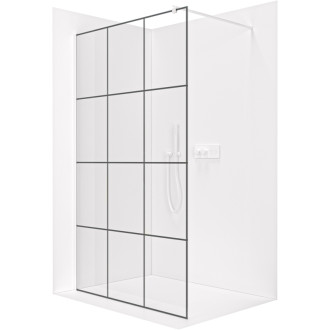 CERANO Sprchová zástěna Walk-in Onyx L/P kulatá  zlatá kartáčovaná, grafitové sklo 140x200