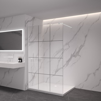 CERANO Sprchová zástěna Walk-in Onyx L/P kulatá  zlatá kartáčovaná, grafitové sklo 140x200