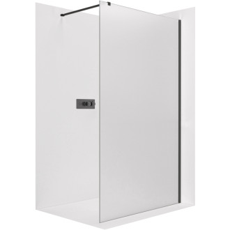 CERANO Sprchová zástěna Walk-in Onyx L/P  černá mat, mléčné sklo 120x200