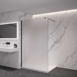 CERANO Sprchová zástěna Walk-in Onyx L/P  černá mat, mléčné sklo 120x200
