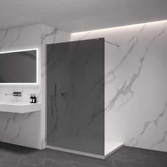 CERANO Sprchová zástěna Walk-in Onyx L/P  chrom, grafitové sklo 140x200