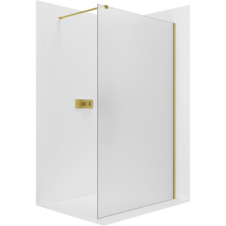 CERANO Sprchová zástěna Walk-in Onyx L/P  zlatá kartáčovaná, mléčné sklo 80x200