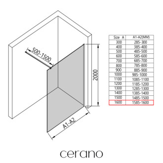 CERANO Sprchová zástěna Walk-in Onyx L/P  zlatá kartáčovaná, rýhované sklo 160x200