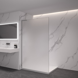CERANO Sprchová zástěna Walk-in Onyx L/P L-levá  chrom, mléčné sklo- 60x200