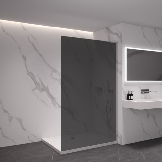 CERANO Sprchová zástěna Walk-in Onyx L/P L-pravá  chrom, grafitové sklo 120x200