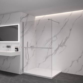 CERANO Sprchová zástěna Walk-in Onyx L/P držák  chrom, transparent sklo 140x200