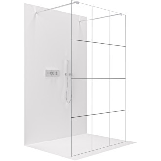 CERANO Sprchová zástěna Walk-in Onyx Duo L/P  8mm chrom/industriální sklo 140x200