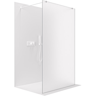 CERANO Sprchová zástěna Walk-in Onyx Duo L/P  bílá matná, mléčné sklo 120x200