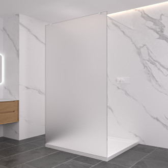 CERANO Sprchová zástěna Walk-in Onyx Duo L/P  bílá matná, mléčné sklo 120x200