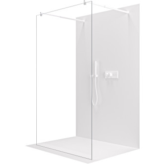 CERANO Sprchová zástěna Walk-in Onyx Duo L/P kulatá  bílá matná, transparent sklo 160x200
