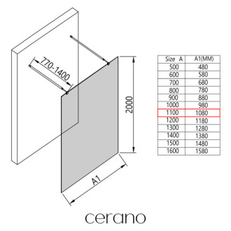 CERANO Sprchová zástěna Walk-in Onyx Duo L/P kulatá  černá mat, mléčné sklo 110x200