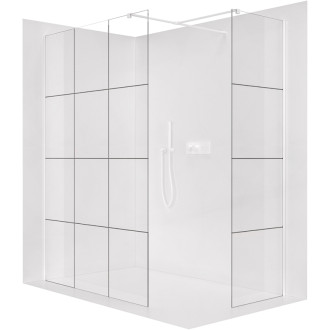 CERANO Sprchová zástěna Walk-in Onyx T L/P  černá mat, grafitové sklo 140x140