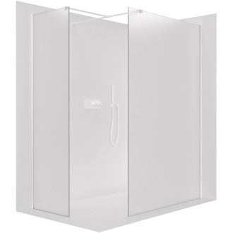 CERANO Sprchová zástěna Walk-in Onyx T L/P  chrom, rýhované sklo 150x110