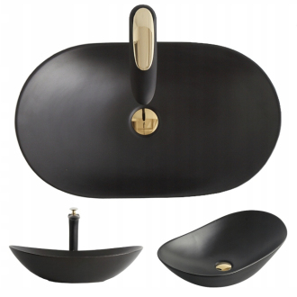 REA Umývadlo na dosku Royal Black Matt REA-U0442