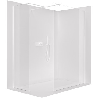 CERANO Sprchová zástěna Walk-in Onyx T L/P  chrom, transparent sklo- 130x130