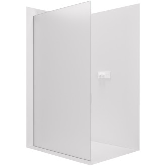 CERANO Sprchová zástěna Walk-in Crystal L/P bílá matná, mléčné sklo 110x200