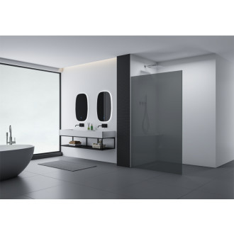 CERANO Sprchová zástěna Walk-in Crystal L/P chrom, grafitové sklo 120x200