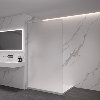 CERANO Sprchová zástěna Walk-in Crystal L/P chrom, mléčné sklo 120x200