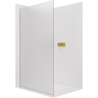 CERANO Sprchová zástěna Walk-in Crystal L/P zlatá kartáčovaná, mléčné sklo 80x200