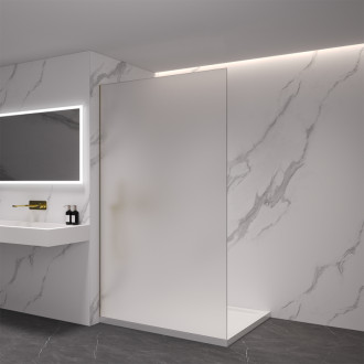 CERANO Sprchová zástěna Walk-in Crystal L/P zlatá kartáčovaná, mléčné sklo 80x200