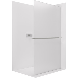 CERANO Sprchová zástěna Walk-in Crystal L/P +držák chrom, mléčné sklo 80x200