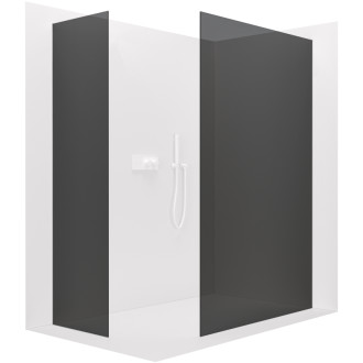 CERANO Sprchová zástěna Walk-in Onyx T L/P  bílá matná, grafitové sklo 70x70