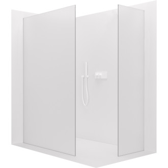 CERANO Sprchová zástěna Walk-in Onyx T L/P  bílá matná, mléčné sklo 120x60