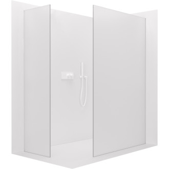 CERANO Sprchová zástěna Walk-in Onyx T L/P  bílá matná, mléčné sklo 120x60
